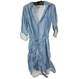 Vince Camuto Boho Spirit Fashion Retro Wash Denim Blue Dress Size Women's 2
